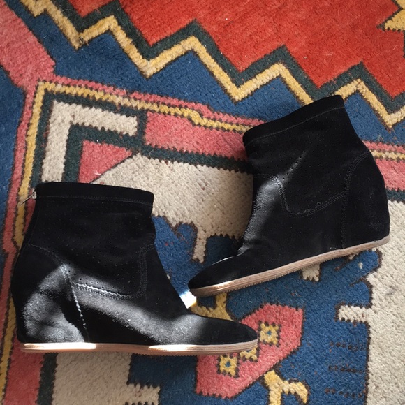 DV by Dolce Vita Shoes - Black Wedge Booties